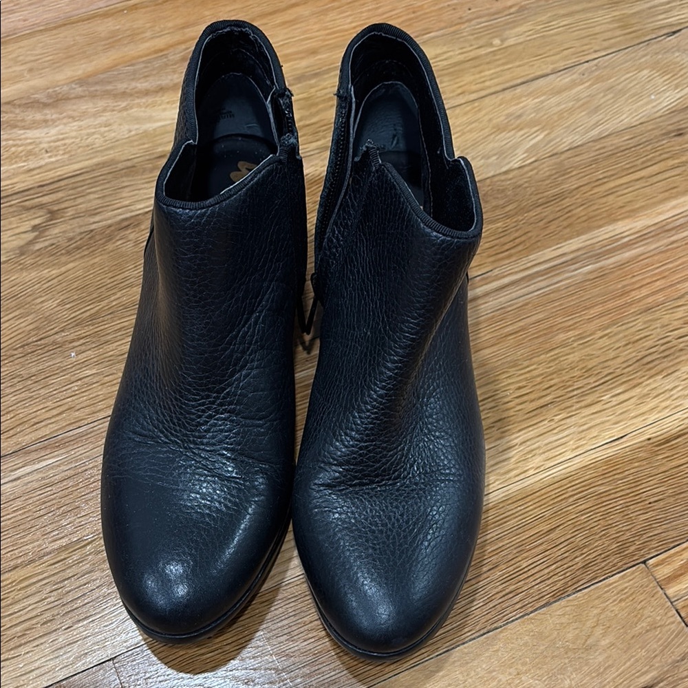 Black Leather Ankle Boots